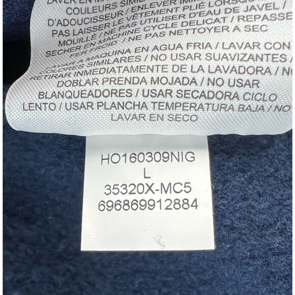 Jordan Michigan Wolverines 465 Icon Fleece Crew Sweatshirt Blue Jumpman Mens L - Picture 9 of 9